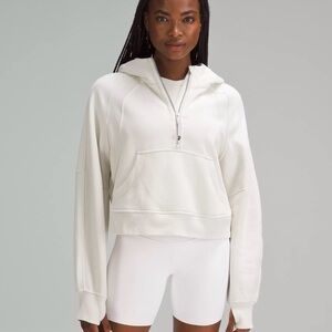 lululemon athletica White Quarter-Zip Cowl Pullover